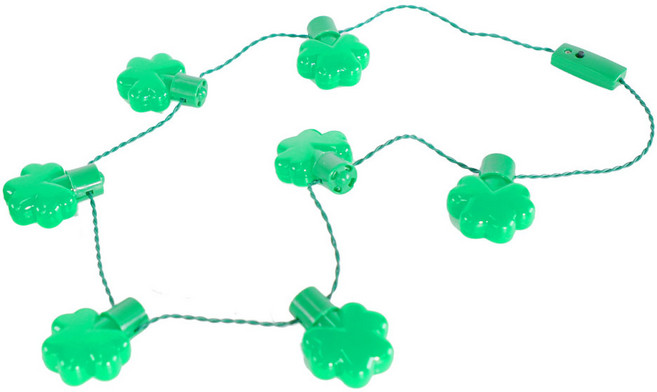 스투피드 디스코 파티 LED 목걸이 클로버, 혼합색상, 1개