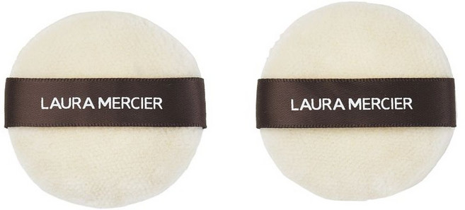 로라메르시에 미디움 벨루어 퍼프, 화이트, 2개