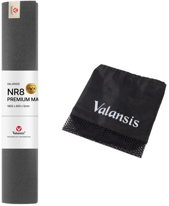 밸런시스 NR8 프리미엄 매트 + 가방, 그레이, 1세트