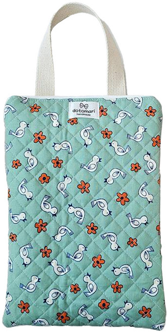 도토마리 다용도 스트랩 손목누빔 기저귀 파우치 가방, 그린버드