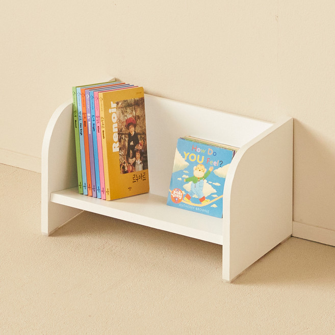 예다움 아동용 아린 책꽂이 400, 화이트, 1단