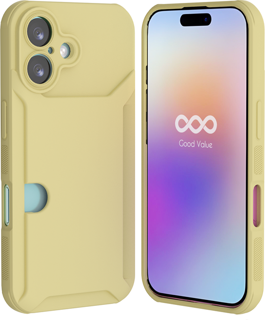 굿밸류 컬러핏 카메라 보호 카드 2장 수납 휴대폰 케이스