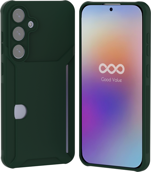 굿밸류 컬러핏 카메라 보호 카드 2장 수납 휴대폰 케이스