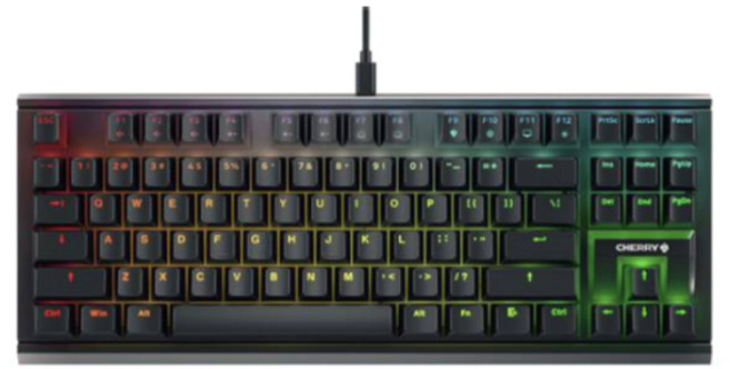 CHERRY MX 1.1 RGB TKL 게이밍 기계식 키보드, 블랙, G80-3911HWAKR-2, 저소음 적축