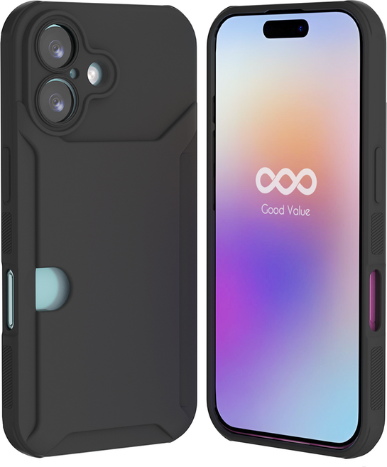 굿밸류 컬러핏 카메라 보호 카드 2장 수납 휴대폰 케이스