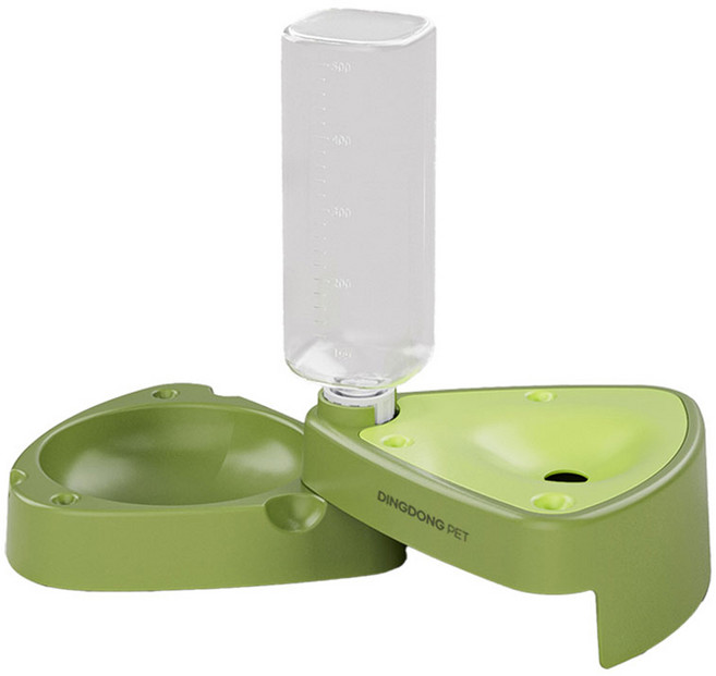 딩동펫 반려동물 치즈볼 접이식 급수식기, 그린, 1개