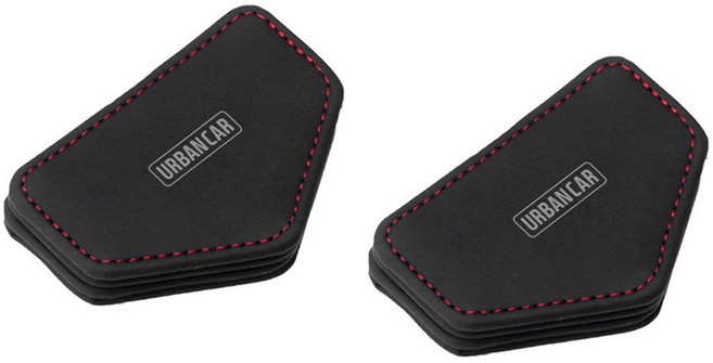 어반카 가죽 마그네틱 안전벨트 클립, 블랙, 2개