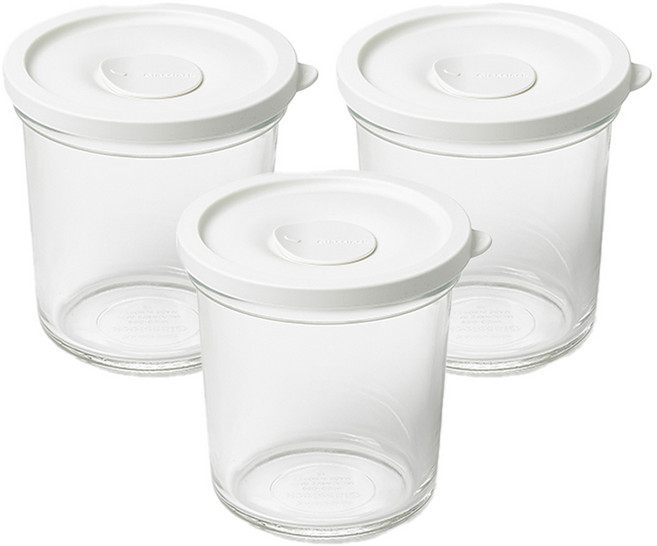 글라스락 큰용량 햇밥용기 690ml, 코코넛 밀크, 3개