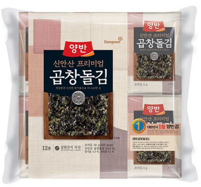 양반 곱창돌김 식탁 8p, 4g, 12개