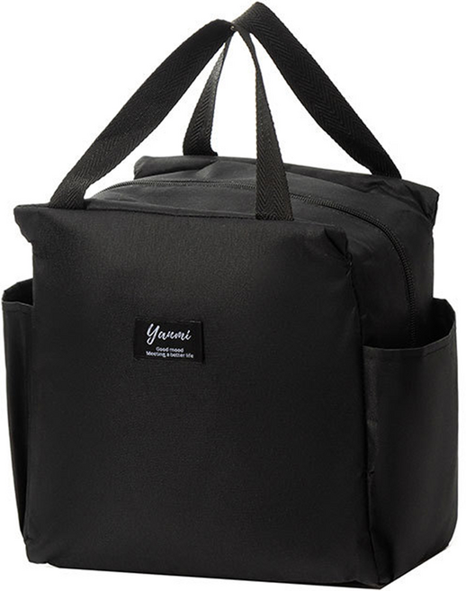 일상속반짝 포켓 보온보냉 가방, 포켓블랙, 1개