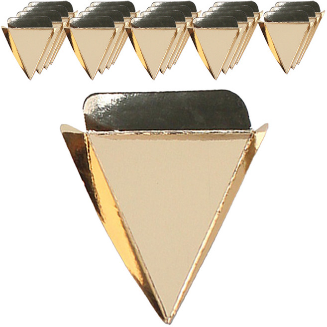 아이엔피 삼각 종이 조각 케익 받침 2-1호 8 x 13 x 2 cm, 골드, 20개