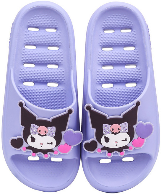 LiLFANT 三麗鷗角色 Pure EVA 柔軟兒童浴室拖鞋, 酷洛米, 1個