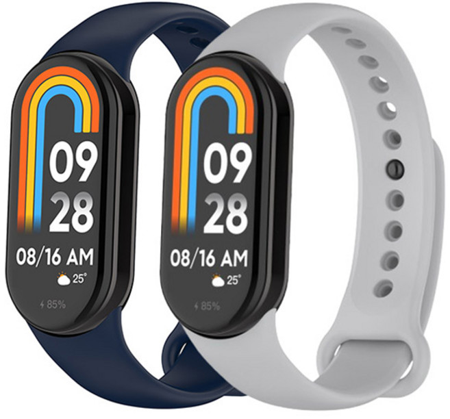 림스테일 샤오미 실리스 스트랩 밴드, 네이비 그레이, 2개