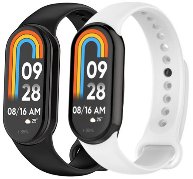 림스테일 실리스 스트랩 밴드, 블랙 화이트, 2개