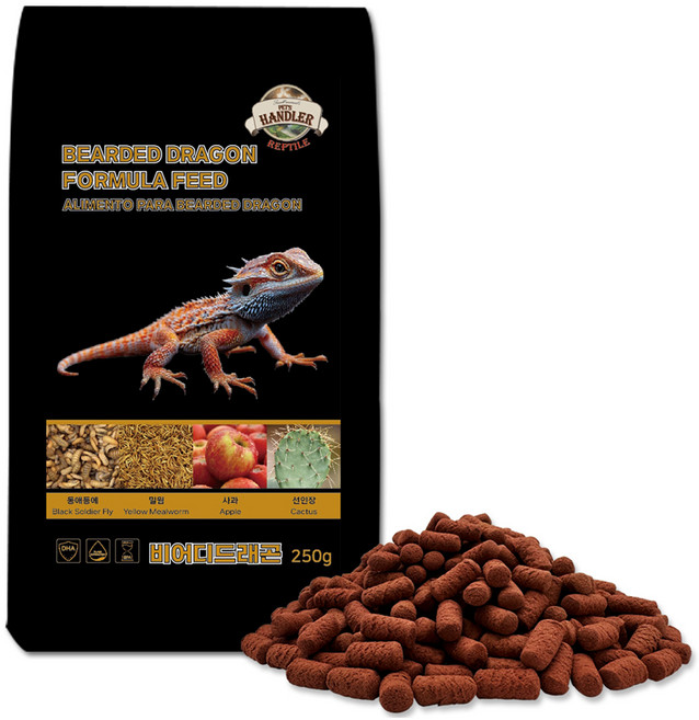 펫츠핸들러 렙타일 비어디드레곤 포뮬러 사료, 250g, 1개
