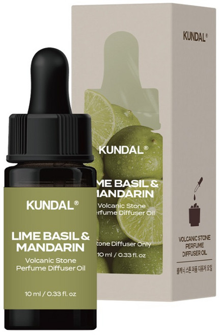 쿤달 볼케닉 스톤 퍼퓸 디퓨저 오일, 라임바질앤만다린, 10ml, 1개