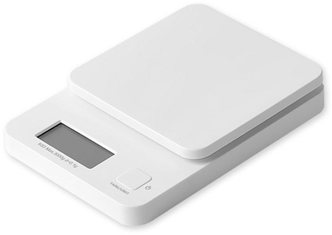 히키스 요리 카페 베이커리 전자저울 화이트, BH-KTN-CFBSCL, 1개