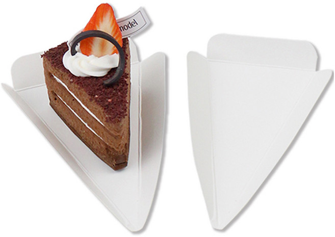 아이엔피 삼각 종이 조각 케익 받침 2호(7.5 x 11.5 x 2 cm), 화이트, 40개