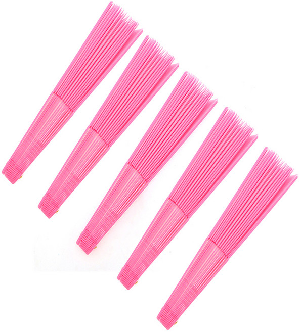 파티공구 응원 부채, 핑크, 5개