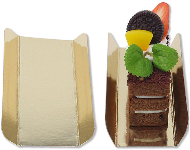 아이엔피 직사각 쿠키받침 ㄷ형 12호(12 x 4 x 2 cm), 골드, 30개