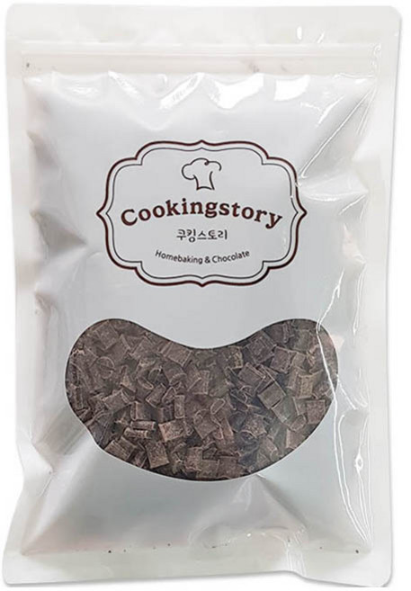Cookingstory 烘焙用黑巧克力碎塊, 200g, 1包
