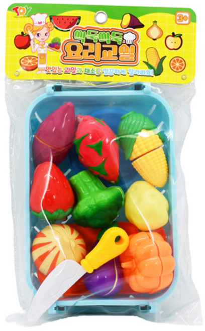 토이앤토이 싹둑싹둑 요리교실 주방놀이 세트, 야채, 1개