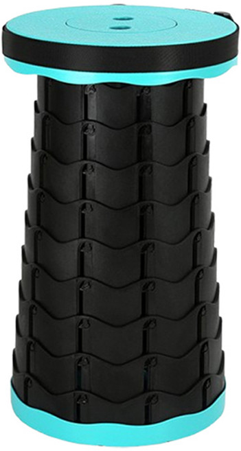 하이퍼플래닛 아웃도어 휴대용 높이조절 접이식 자바라 캠핑의자, 스카이 블루, 1개