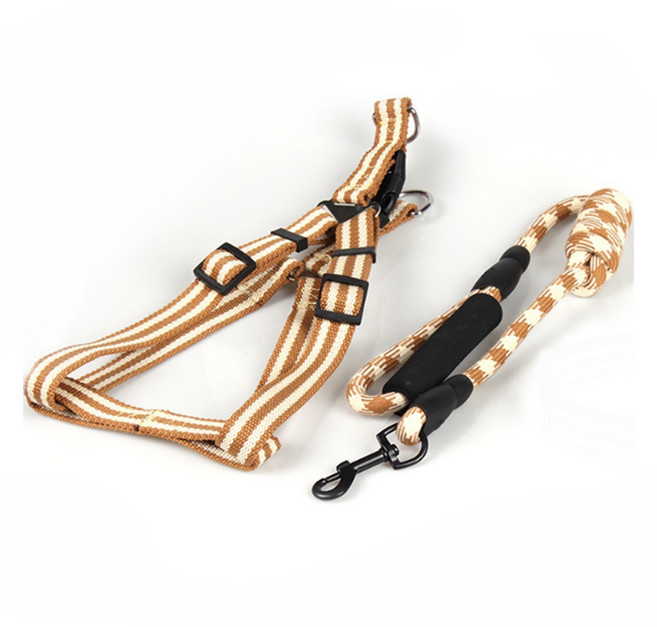 반려동물 요런개 심플 스프라이트 하네스 + 리드줄 세트, 05라이트브라운, 1세트