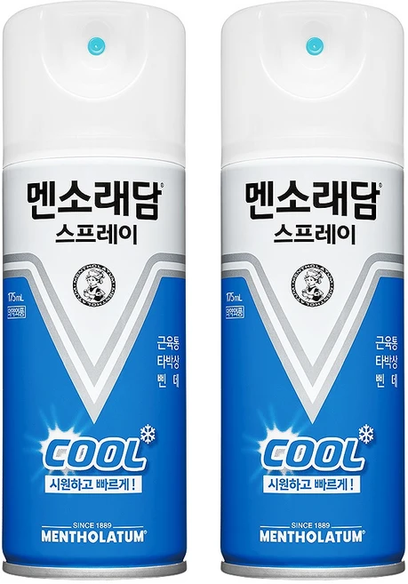 멘소래담 쿨 스프레이 175ml, 1개입, 2개 - 쿠팡
