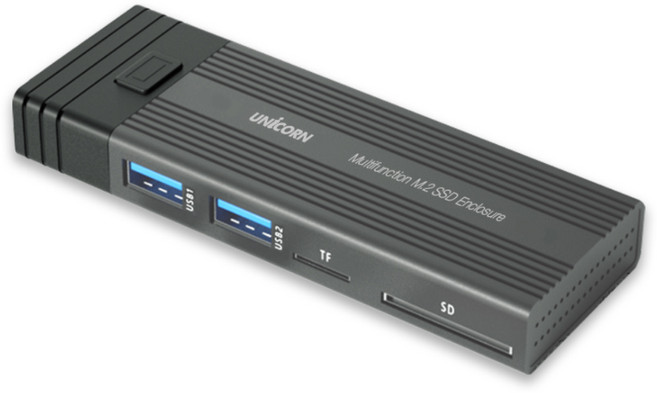 UNiCORN M.2 雙 SSD 多功能外接盒 SM-900D, 1個
