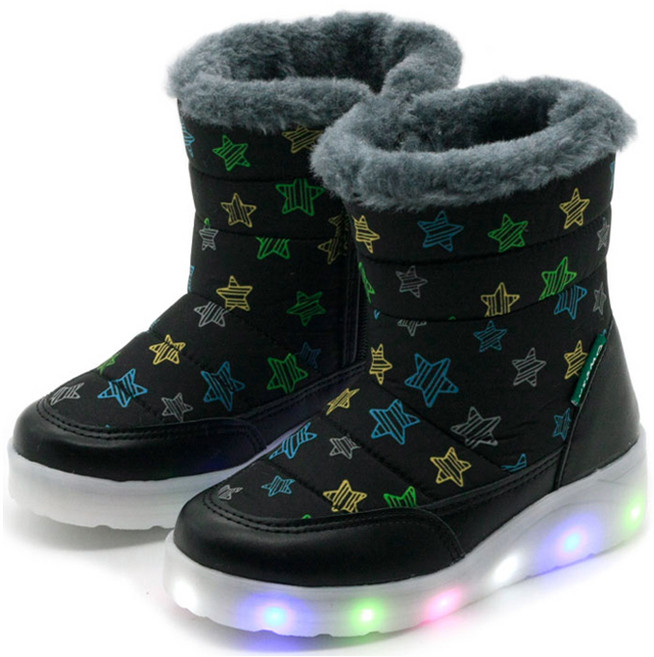 아동용 RD스타 패딩 LED 방한 부츠