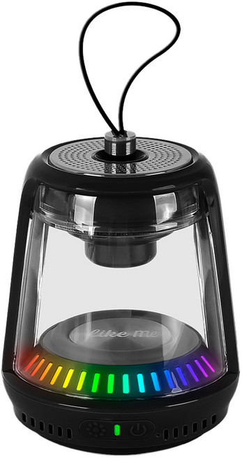 지클릭커 휴대용 미니 블루투스 스피커, BC10, 블랙