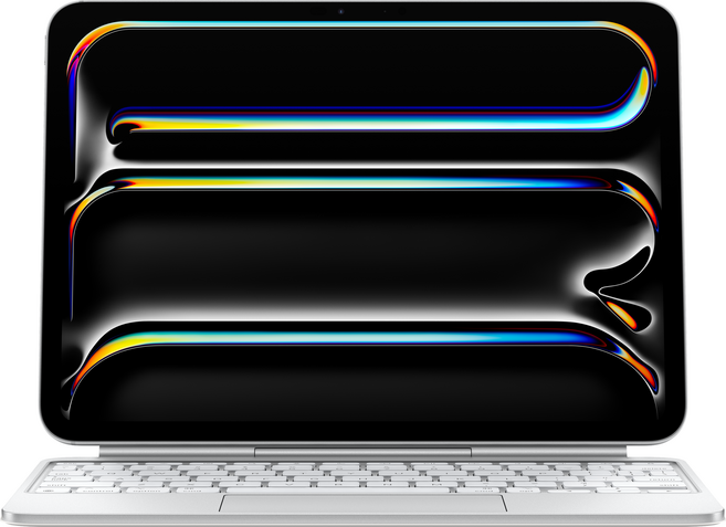 Apple 정품 매직 키보드 iPad Pro(M5 모델)용, 화이트, 1개, 중국어(병음)