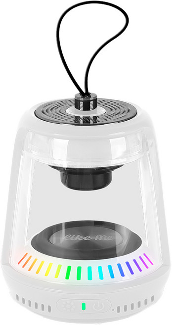 지클릭커 휴대용 미니 블루투스 스피커, BC10, 화이트