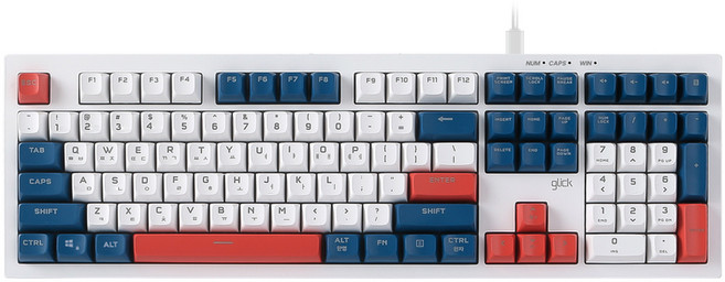 지클릭커 오피스프로 사일런스 M RGB 무소음 방수 유선 키보드, Gumdam CR1, OPK50, 제조사축