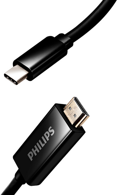 필립스 C to HDMI 4K 60Hz 스마트폰 미러링 케이블 1.8m, 1개, SWV5432