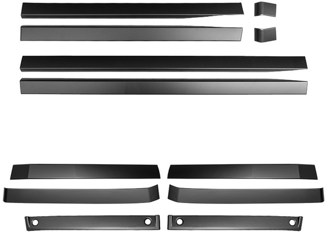 디케이몰 현대 싼타페 MX5 호환 몰딩 사이드 + 범퍼도어 가니쉬 세트 무광블랙, 기타