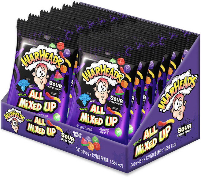 워헤즈 올 믹스드 업 사우어 젤리 12개입, 540g, 1개