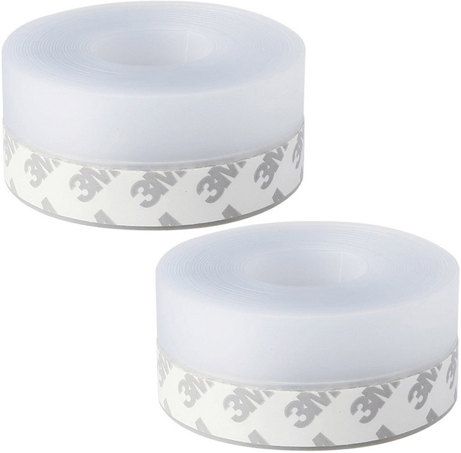 모나코올리브 외풍차단 틈새차단 실리콘 문풍지 테이프 35mm x 5m, 2개