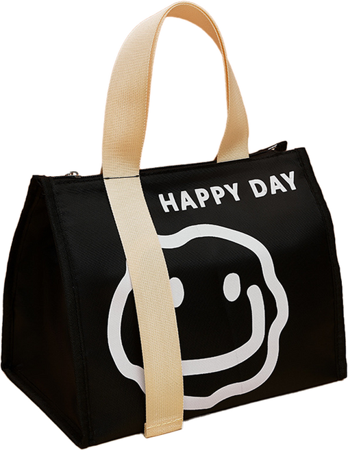 미소로운 귀여운 도시락가방 Type3, 스마일, 1개