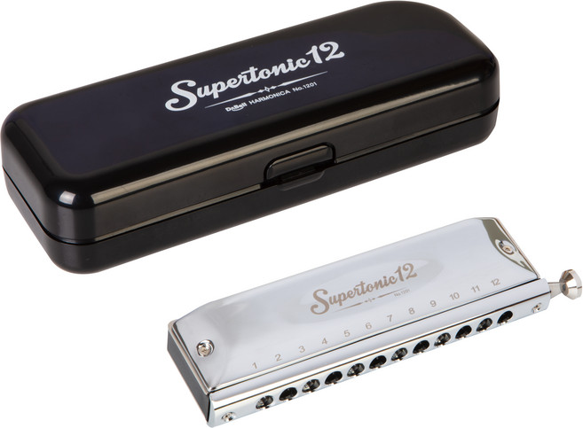 다벨 크로매틱 하모니카 슈퍼토닉 12홀, 1201-12, 검정(케이스), 스테인리스(하모니카), 1개