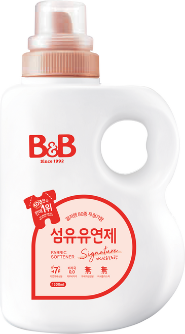 비앤비 섬유유연제 자스민 앤 로즈 본품, 1.5L, 1개