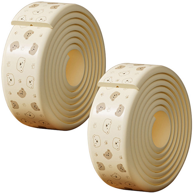 아이끌레 모서리 보호대 W형, 곰돌크림옐로우, 2개