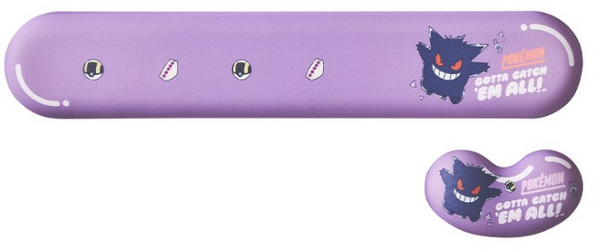 퓨전에프엔씨 포켓몬스터 키보드 마우스 손목 받침대 쿠션 패드 팜레스트 보호대 세트 FPKP10, 팬텀, 1세트