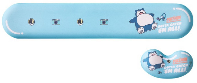 퓨전에프엔씨 포켓몬스터 키보드 마우스 손목 받침대 쿠션 패드 팜레스트 보호대 세트 FPKP10, 잠만보, 1세트