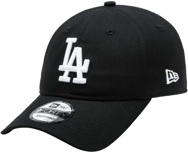 뉴에라 9FORTY 화이트 온 블랙 언스트럭쳐 볼캡 LA 다저스 MLB 모자