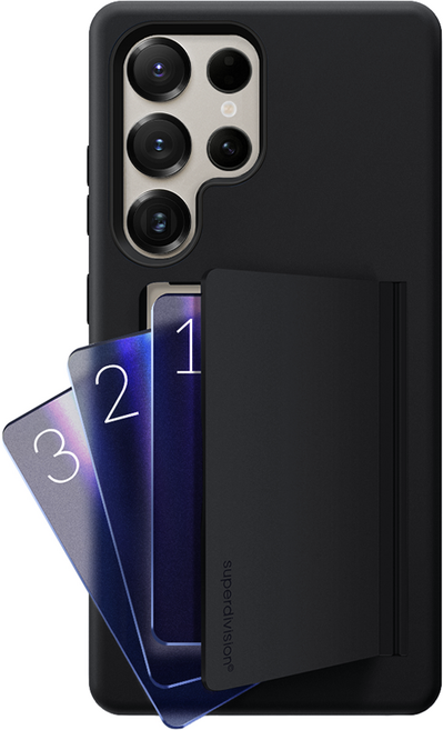 슈퍼디비전 3장 카드 수납 밸런스 듀얼 레이어 범퍼 휴대폰 케이스