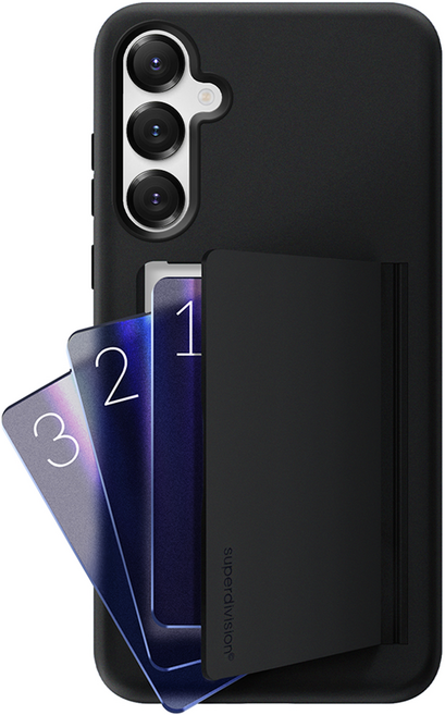 슈퍼디비전 3장 카드 수납 밸런스 듀얼 레이어 범퍼 휴대폰 케이스