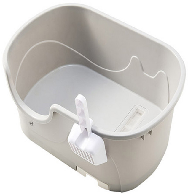 딩동펫 모래 필터 오픈형 고양이 화장실, 그레이, 1개