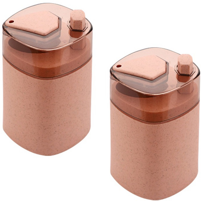 구디푸디 원터치 자동 이쑤시개통, 피치, 2개